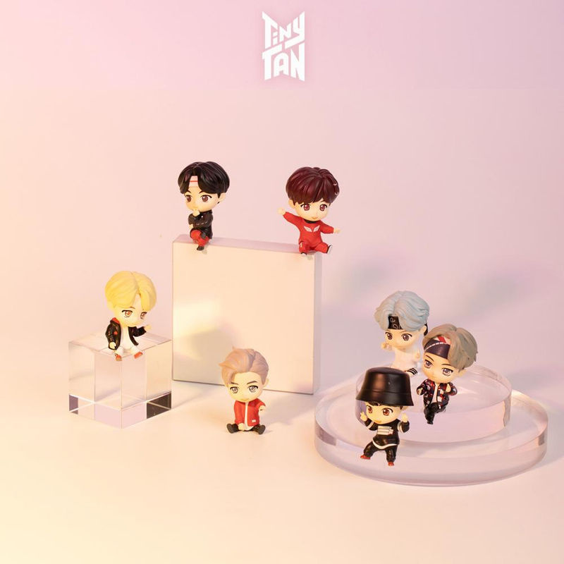 BTS TinyTan Monitorfiguren Set aus Kunststoff, 3er Set mehrfarbig, KPOP Idol Figuren zur Dekoration - Bild 6