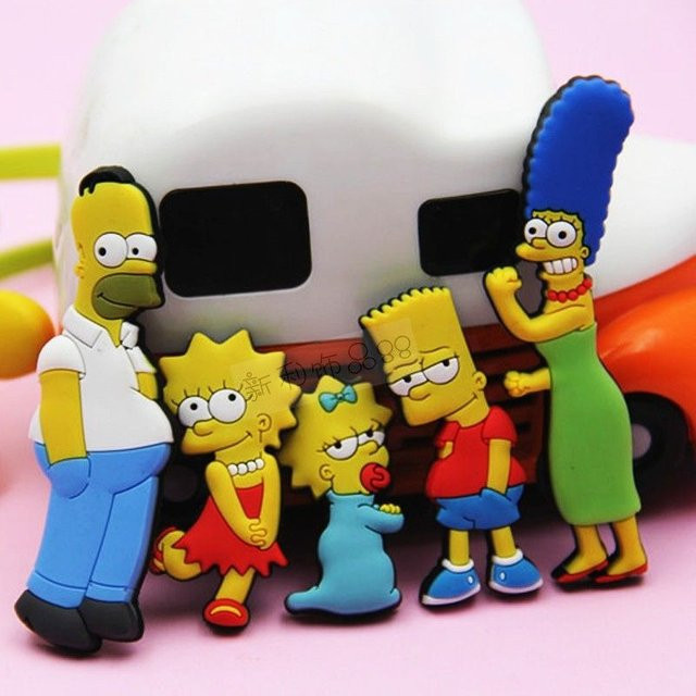 The Simpsons Kühlschrankaufkleber, 5-teiliges Set, magnetisch, bunt - Bild 1