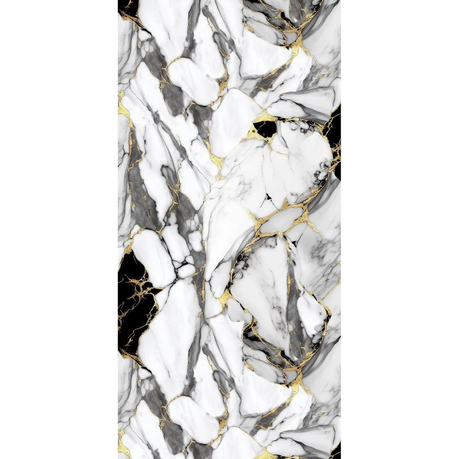 Aluverbund24 PVC Wandpaneele in Onyx-Gold Marmor-Optik Hochglanz, B/H: 122 x 244 cm - Bild 2