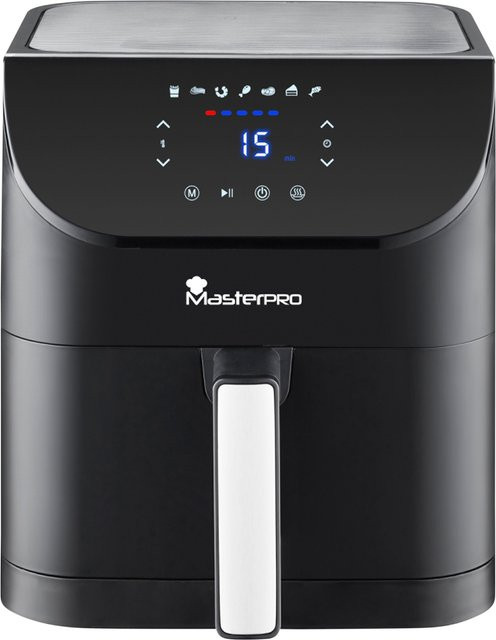 MASTERPRO Heißluftfritteuse BGMP-9457 in Schwarz mit 6 l Fassungsvermögen - Bild 1