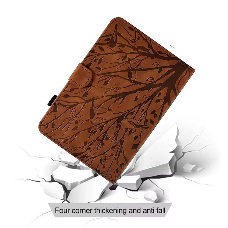 Magnetische Brieftaschen-Hülle für Samsung Galaxy Tab A11 Plus 11 Zoll in Rot und Braun - Bild 4