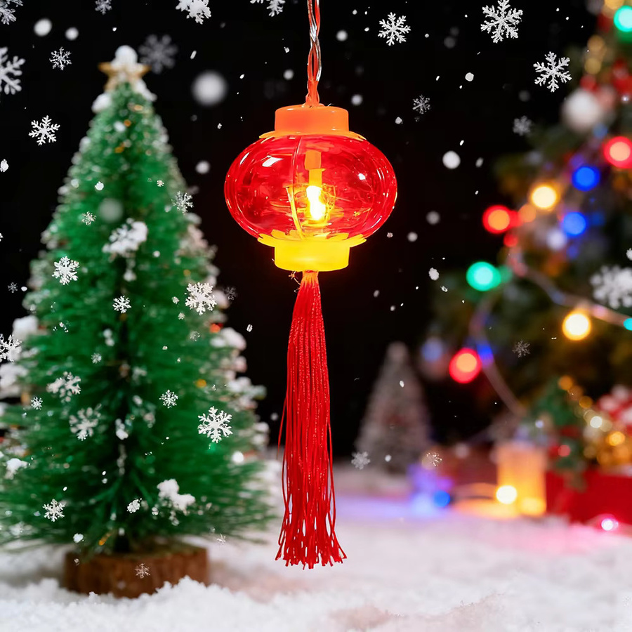 Rote LED-Lichterkette mit Laternen im orientalischen Stil für das Neujahrsfest und Weihnachtsdekoration via USB - Bild 5