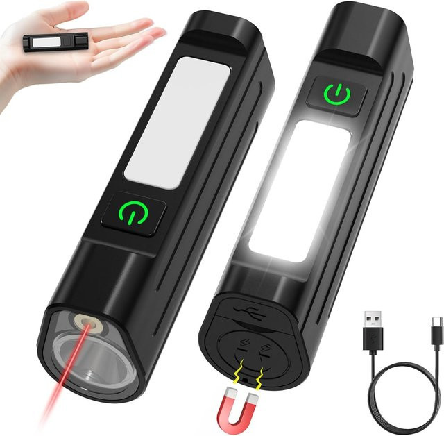 NEWBIRTH Tragbare LED-Taschenlampe Wasserdichtes MTB-Vorderwarnlicht mit Typ-C Aufladung für die Nachtfahrt und Outdoor-Fahrradausrüstung - Bild 1