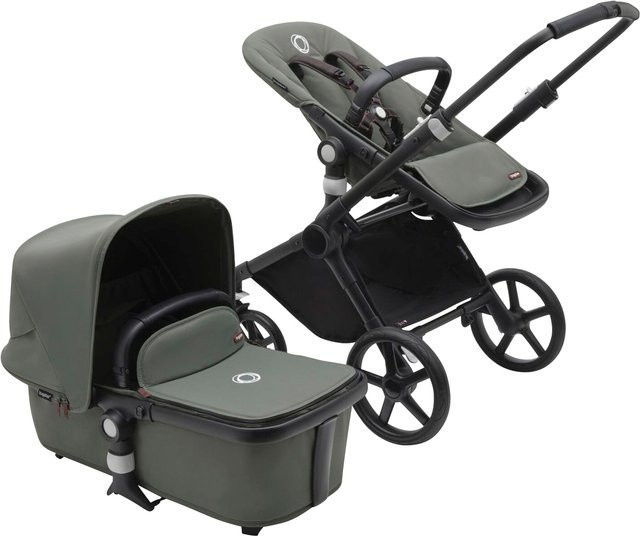 Bugaboo Cub Kombikinderwagen Set Essential in Grün inklusive Fußsack und Regenschutz - Bild 1