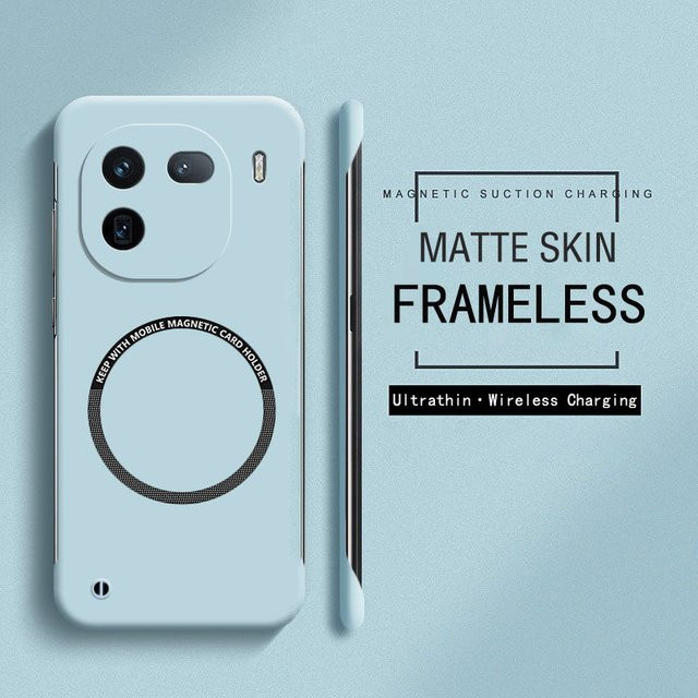 MagSafe kompatible Rahmenlose Schutzhülle für Xiaomi in Green mit matter PC-Rückseite und magnetischer Ladefunktion - Bild 1