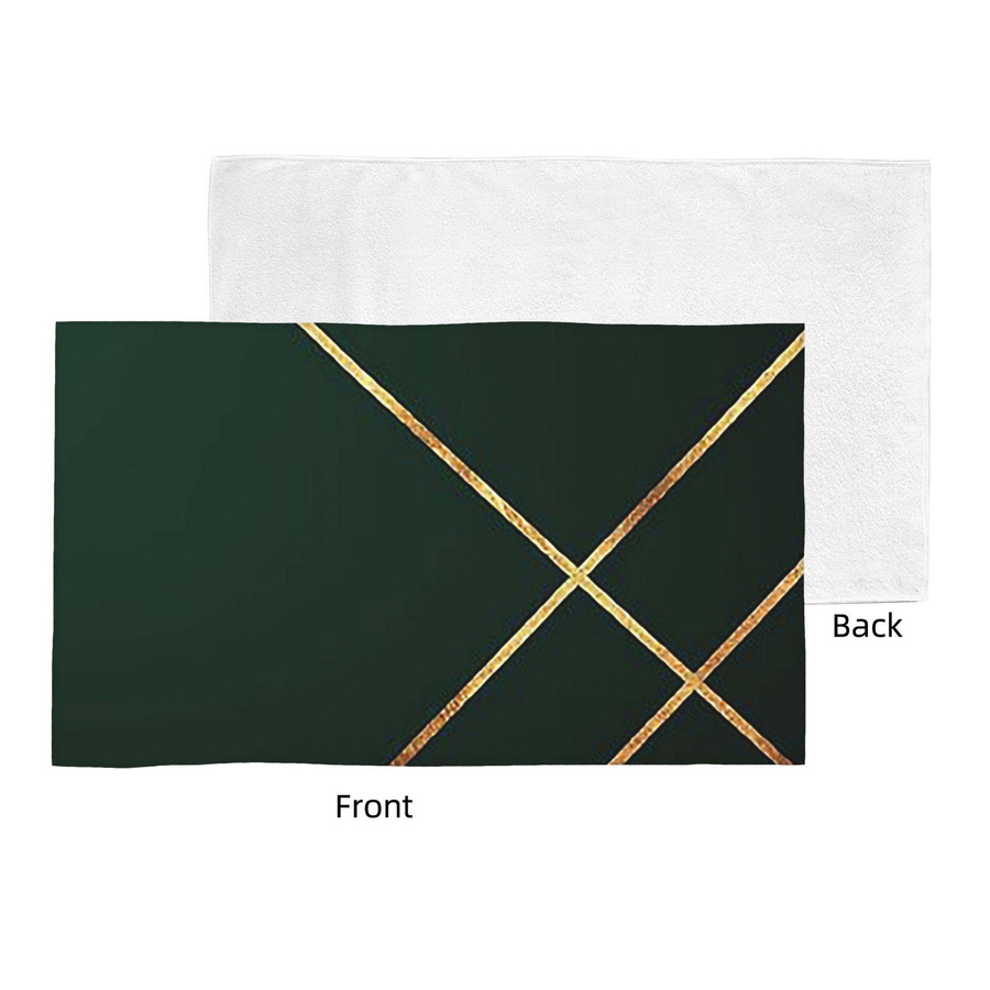 Creative Man Gesichtstuch aus Baumwolle in Dunkelgrün und Gold, schnelltrocknend und saugfähig, B: 40 cm, H: 60 cm - Bild 3