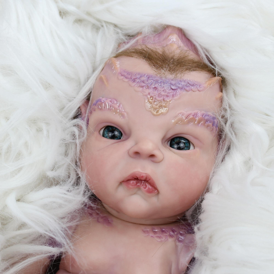 BZDOLL Seepferdchen Baby Puppe, Silikon, 50 cm, Bunt - Bild 2