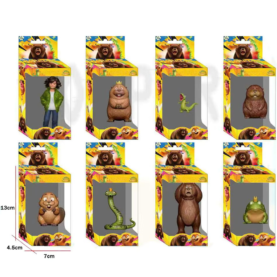Bandai Cartoon-Schlüsselanhänger-Set, Tiere, 8-teiliges Set, Kunststoff - Bild 2