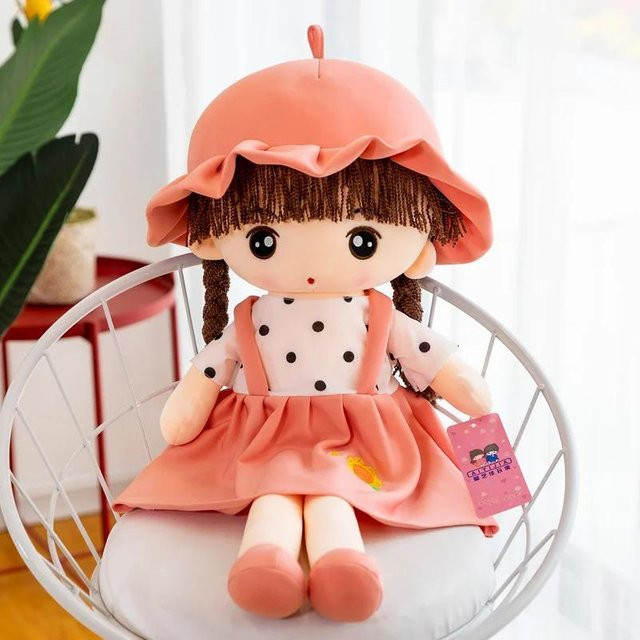 Yiran toy Super Kawaii Plüsch-Mädchenpuppe mit Kleidung, Rosa, Plüsch / Textil - Bild 1