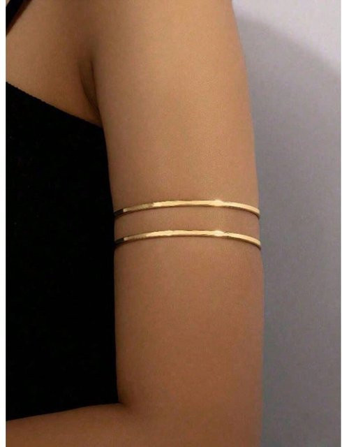Armband Geometrisches Hohl-Draht-Öffnungs-Armband, Gold, Damen - Bild 1