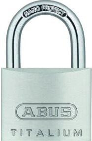 ABUS Zylindervorhangsschloss 64TI/40 aus Titalium in Silber, Schlosskörper-Breite: 40 mm - Bild 1