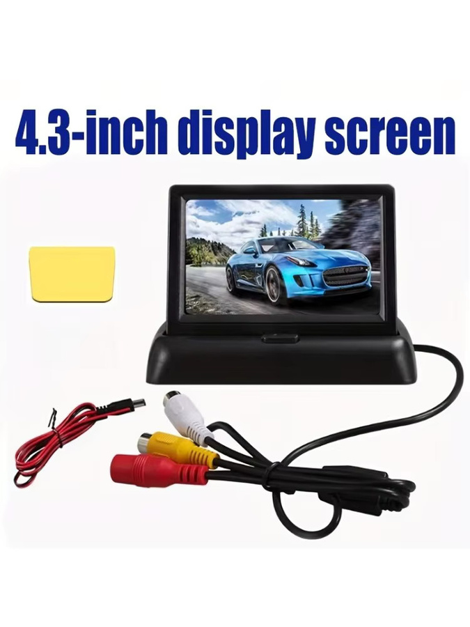 QueenDer Rückfahrkamera-Set mit 10,92 cm faltbarem Bildschirm und HDMI-Anschluss, Schwarz - Bild 6
