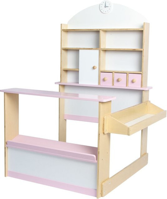 Coemo Kaufladen Lilly aus Holz in Rosa, Pink, Grün und Grau, B/T/H: 75 x 36 x 83 cm - Bild 1