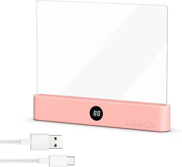 YJMP Super Lighting LED Leselampe mit Clip und Touch-Bedienung, Tragbare USB Buchlampe für Tablet und Bücher, Weiß/Transparent - Bild 1