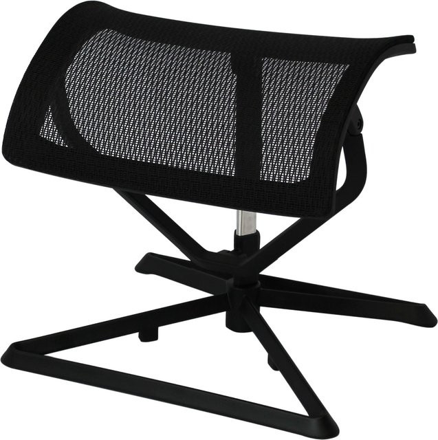 FineBuy Ottoman Beinauflage für Chefsessel in Schwarz mit Netzbezug, Höhe und Neigung einstellbar - Bild 1
