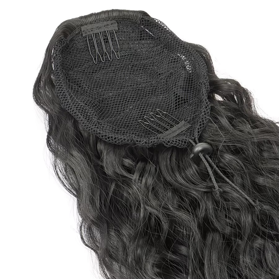 WENYAN Haarteil Pferdeschwanz, Synthetisch, Schwarz, 22 Zoll, Damen - Bild 4