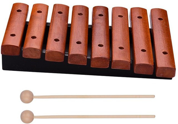 TOMTOP JMS Xylophon, Holz, Schwarz, 2-teiliges Set