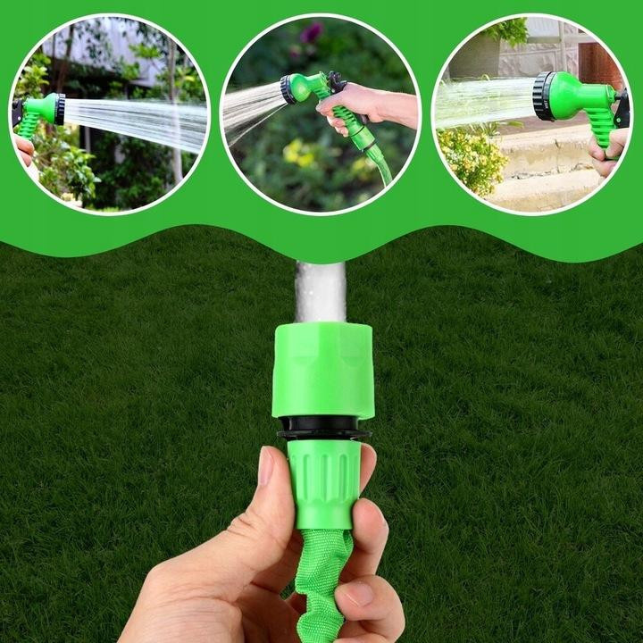 Flexibler Gartenschlauch 60 m mit Anschlüssen und Spritzpistole aus Kunststoff - Bild 4