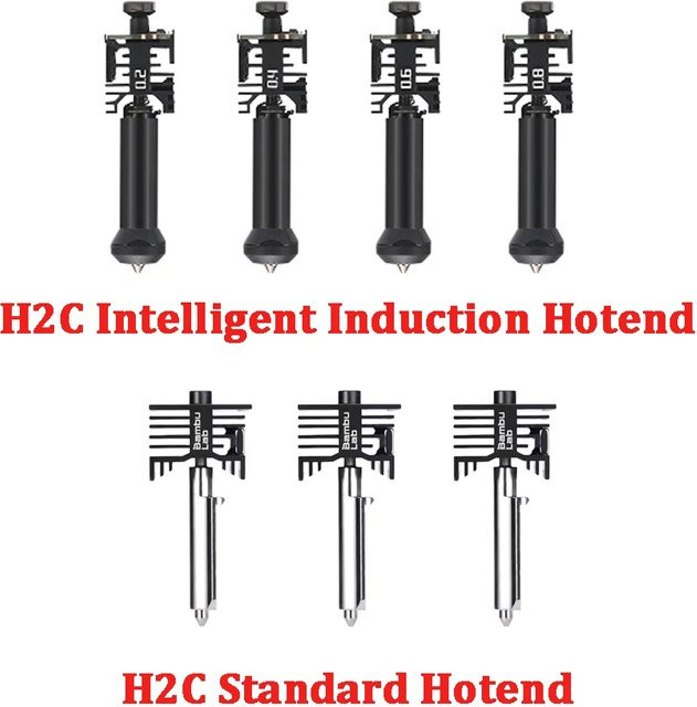 H2C Intelligentes Induktions-Hotend für Bambu Lab Vortek System, Upgrade für den Druckkopf, Schwarz - Bild 1
