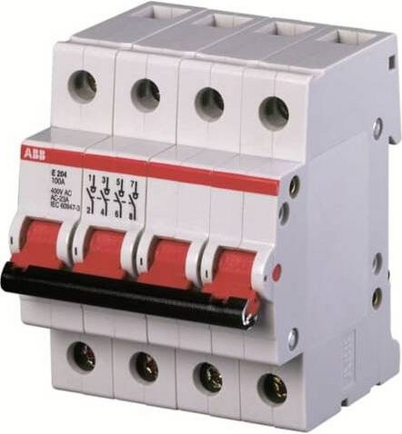 ABB 2CDE284001R0100 E204/100R Lasttrennschalter 4polig grau - Bild 1