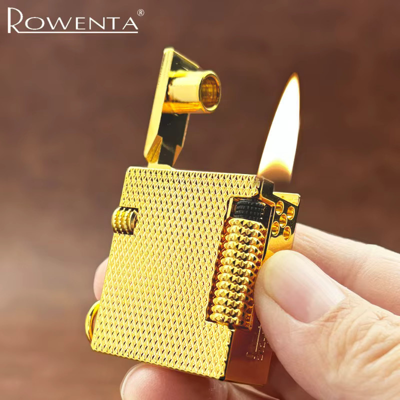 Rowenta R15 Bullet Press Shot Feuerzeug in Schwarz und Gold - Bild 1