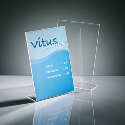 Sigel Tischaufsteller L-Form für DIN A4 in Transparent - Bild 1