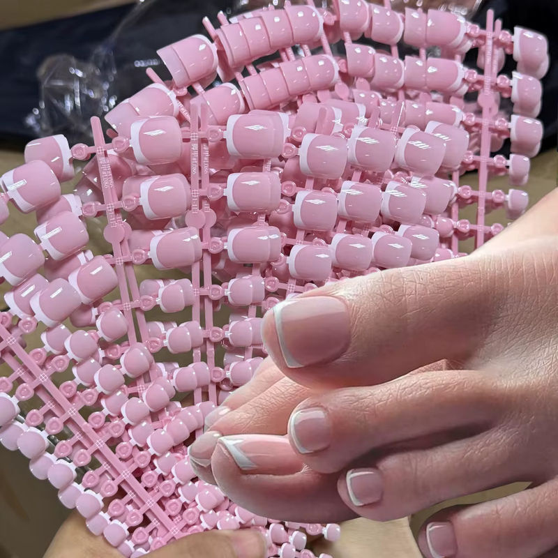 HotPress Künstliche Zehennägel, rosa, glänzend, 120 Stück - Bild 2
