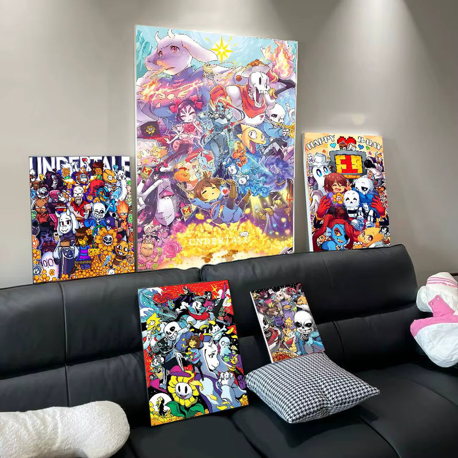 Vintage Undertale Poster von Potdemiel in Multicolor als Wandaufkleber auf Whitepaper - Bild 2
