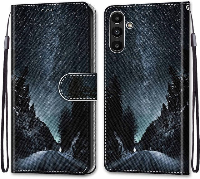Luxuriöse Leder-Handtasche im Brieftaschen-Stil als Schutzhülle für Samsung Galaxy A15 4G/5G, A25, A35, A55 und weitere Modelle, Multicolor - Bild 1