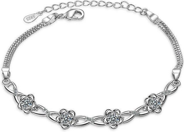 Allbestart Armband, 925 Silber, Kristall, Damen - Bild 1