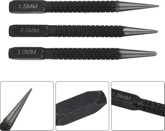 Vibratite Zentrumschlagwerk aus Stahl in Schwarz für Metall und Holz mit 3,0 mm Durchmesser - Bild 1