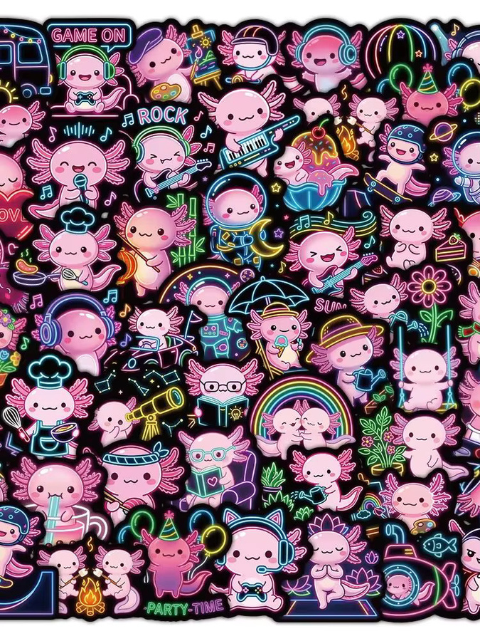 GOGOTU Salamander Graffiti-Aufkleber, 51-teiliges Set, multicolor - Bild 7