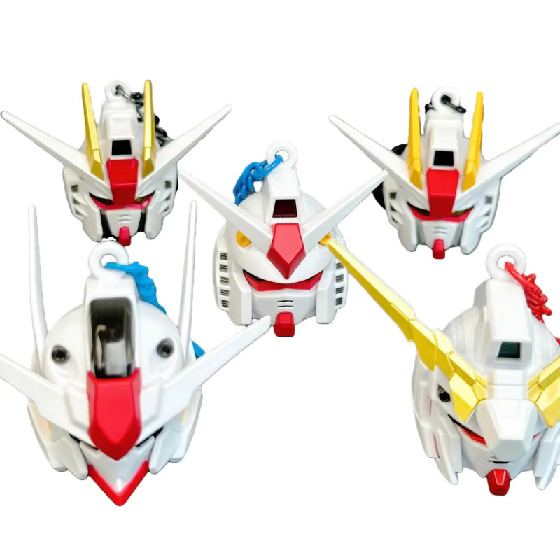 Bandai SD Gundam Kopf Schlüsselanhänger, Leuchtende Statue, Bunt - Bild 4