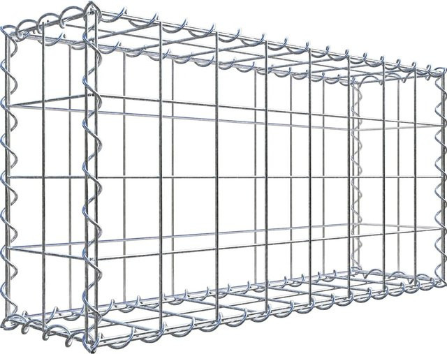 Gabiona Gabione Drahtgitter aus Stahl in Silber, Maschenweite 10 x 10 cm, B/T/H: 80 x 40 x 20 cm - Bild 1