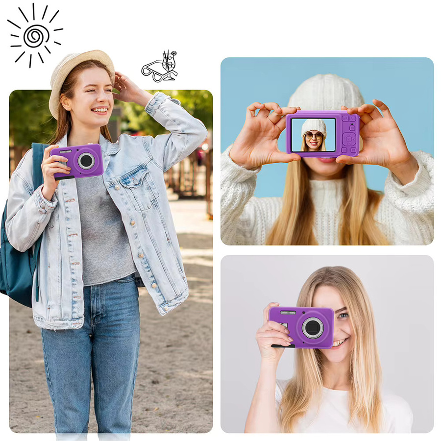 Kodak PIXPRO FZ55 Digitalkamera-Hülle mit Trageband in Purple - Bild 4