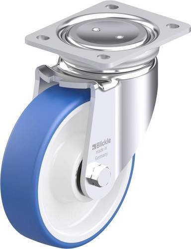 Blickle LUH-POTHS 160XK Stahlblech-Lenkrolle in Blau mit 160 mm Rad-Durchmesser und 400 kg Tragfähigkeit - Bild 1