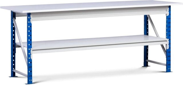PROREGAL Werkbank Maximus in Lichtblau-Lichtgrau, H x B x T: 83 x 200 x 80 cm - Bild 1