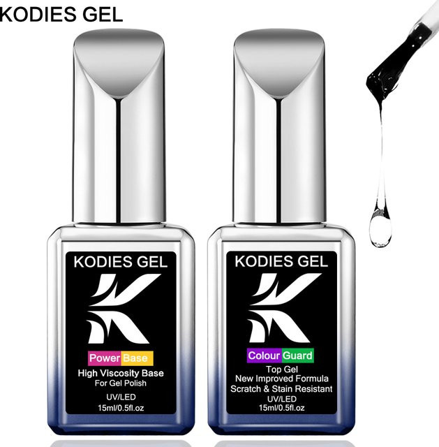 KODIES GEL Power Base Coat Top Coat Gel-Nagellack, 15 ml, glänzend - Bild 1
