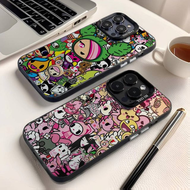 Japan T-Tokidoki Handyhülle für Apple iPhone in Schwarz Matt mit Anti-Fall Schutz - Bild 1