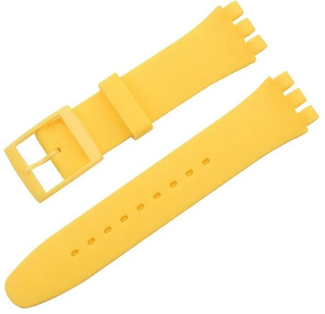 RX-Panjia Uhrenarmband Silikon, Gelb, Unisex, 19mm - Bild 1
