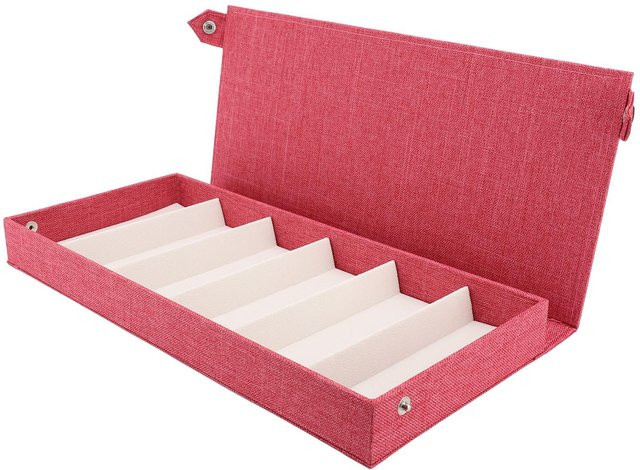 Neoglint Brillenbox, 6 Fächer, Leinen, rosa - Bild 1