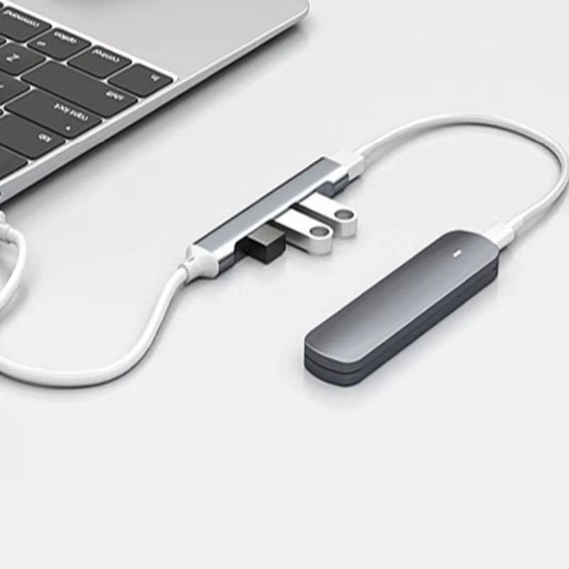 WEFAWAN Mini USB Typ-C Hub 4-Port USB Multi-Splitter Adapter mit OTG-Erweiterung und Hochgeschwindigkeitsübertragung - Bild 1