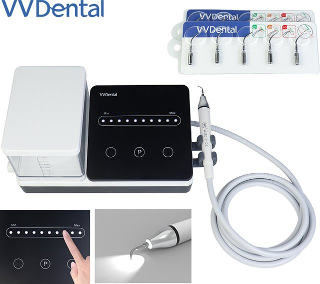 VV DENTAL Dental Ultraschall Scaler mit LED-Licht und 10 Arbeitsspitzen für die zahnmedizinische Ausrüstung - Bild 1