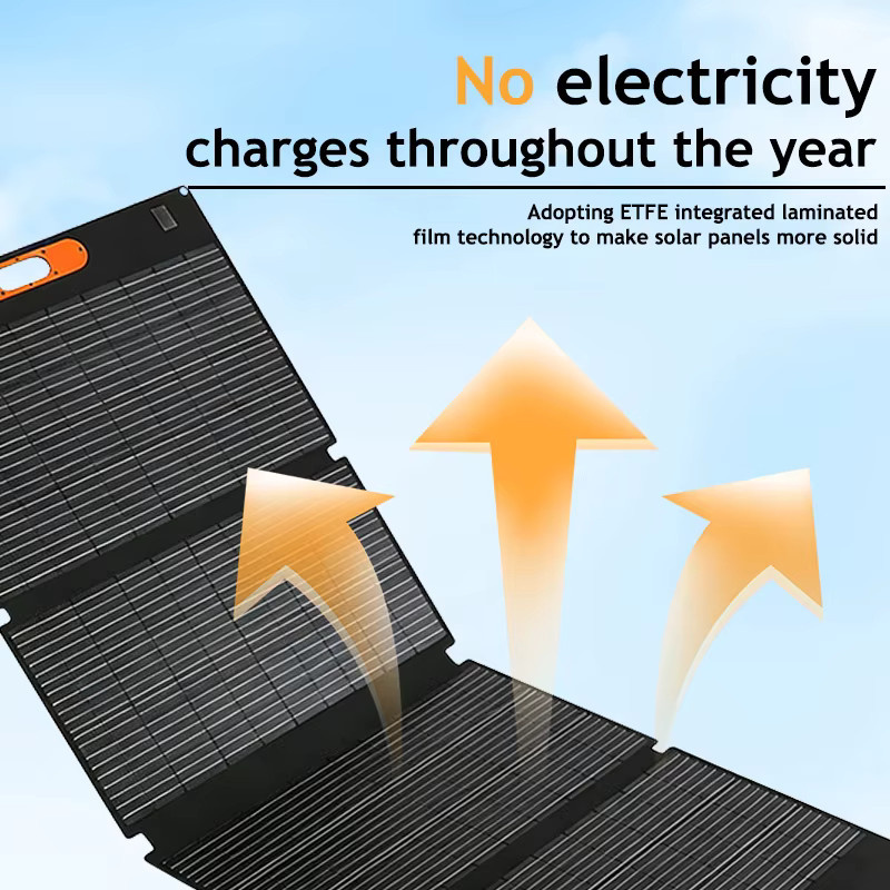 CHUBAN Faltbares Tragbares Solarpanel 420W in Schwarz als Solar-Batterieladegerät für Camping, Wohnmobil und Outdoor-Notstromversorgung - Bild 2