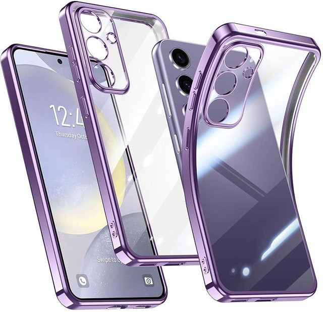 Galvanisierte Silikon-Weich-TPU-Hülle für Samsung Galaxy A-Serie und M-Serie in Violett - Bild 1