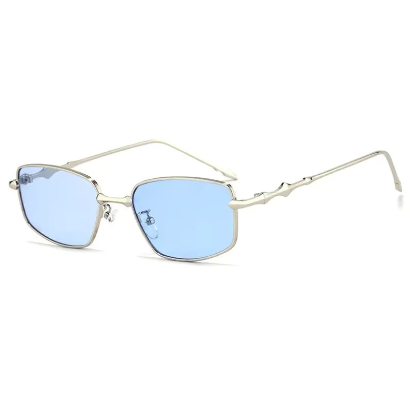 Sonnenbrille Unisex, Vollrand, Metall, silver - Bild 4