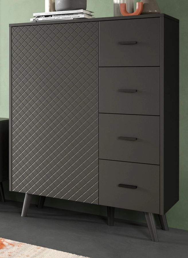 Kommode Madea von Inn.Furn in Grau Matt, B/H: 114 x 84 cm - Bild 1