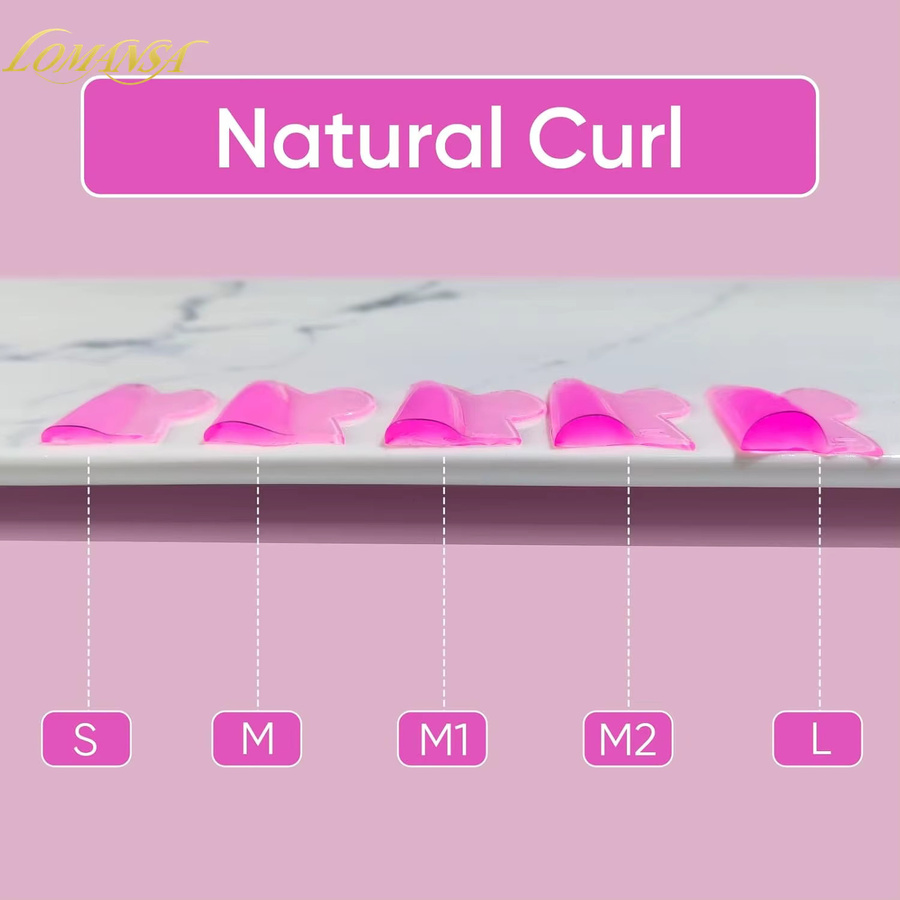 Lomansa Silikon-Wimpernperm-Stäbchen, 5 Paar, Wimpernlift-Pads - Bild 1