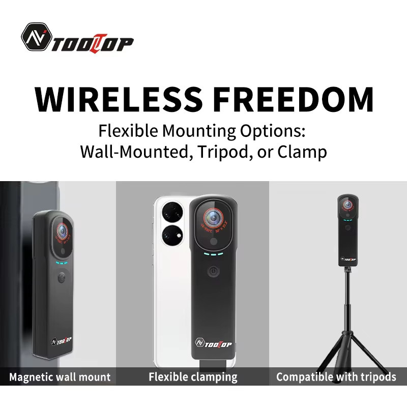 TOOLTOP T9 WIFI Wärmebildkamera für Android und iOS Smartphones, Schwarz, Messbereich -20 bis 550 °C - Bild 4