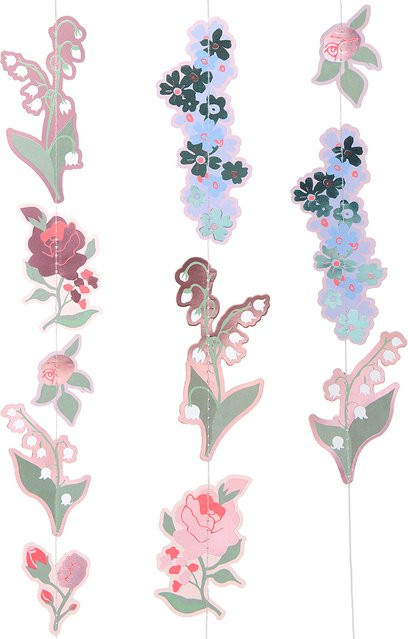 Rico Design Paper Poetry Genähte Girlande Vergissmeinnicht mit Blumenmotiven - Bild 1